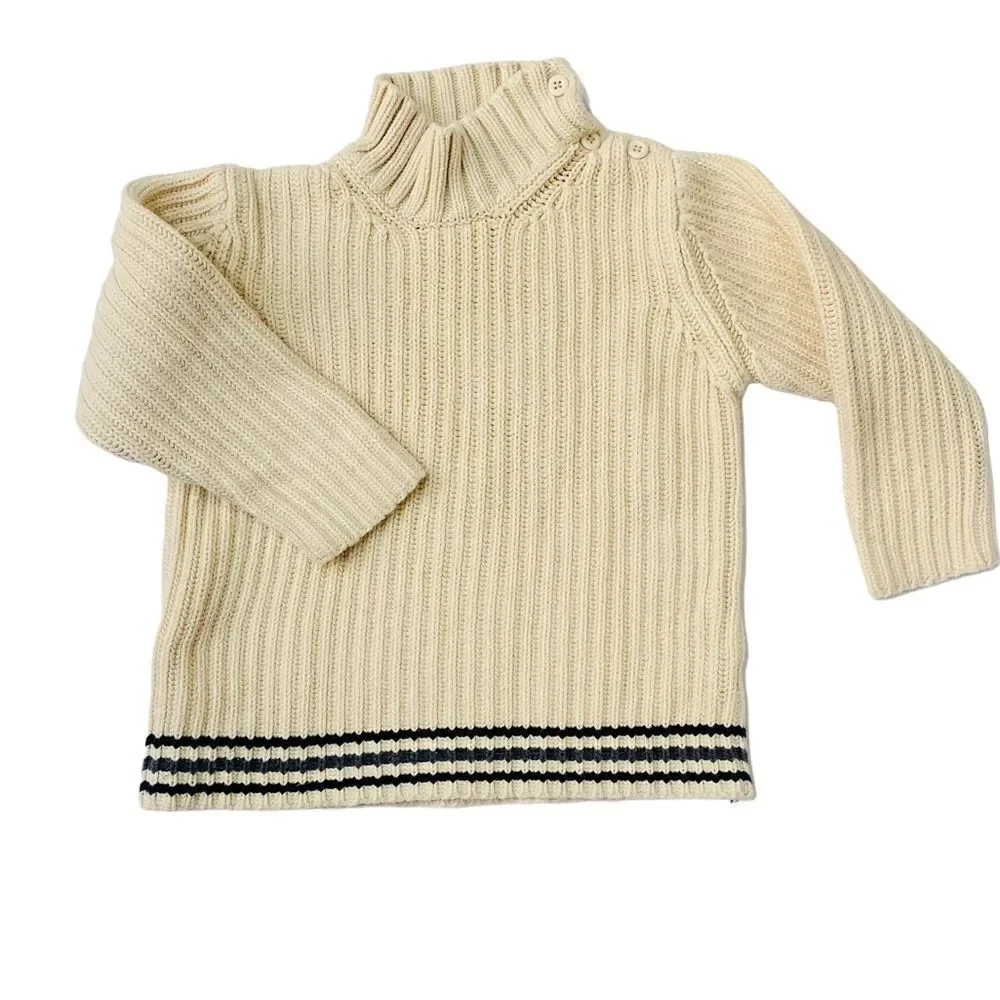 The Children’s Place Cotton Striped Fisherman Sweater Sz 4T